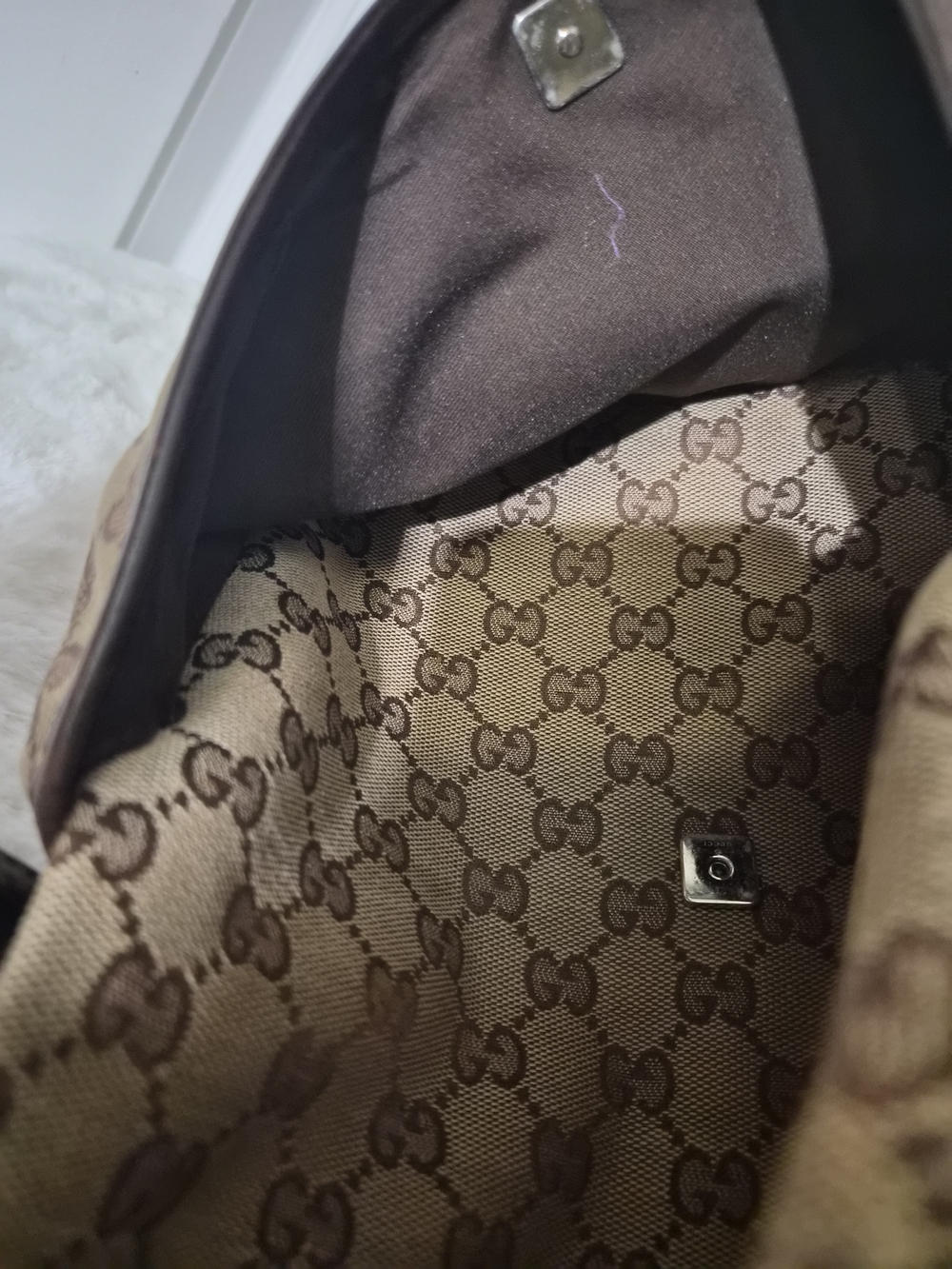 PROJECT... Gucci Beige/Brown Monogram Crossbody Bag - Picture 13 of 16